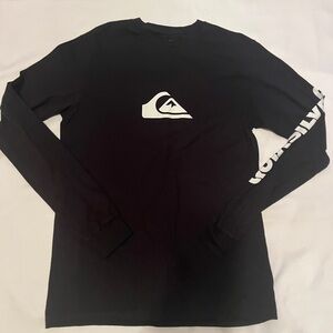 Quiksilver Black Long Sleeve Tee with Logo